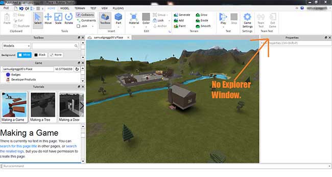 no-explorer-in-roblox-studio